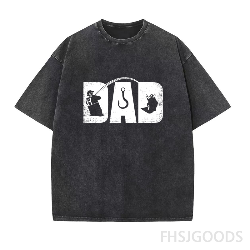 Fishing Dad Unisex Distressed T-Shirt