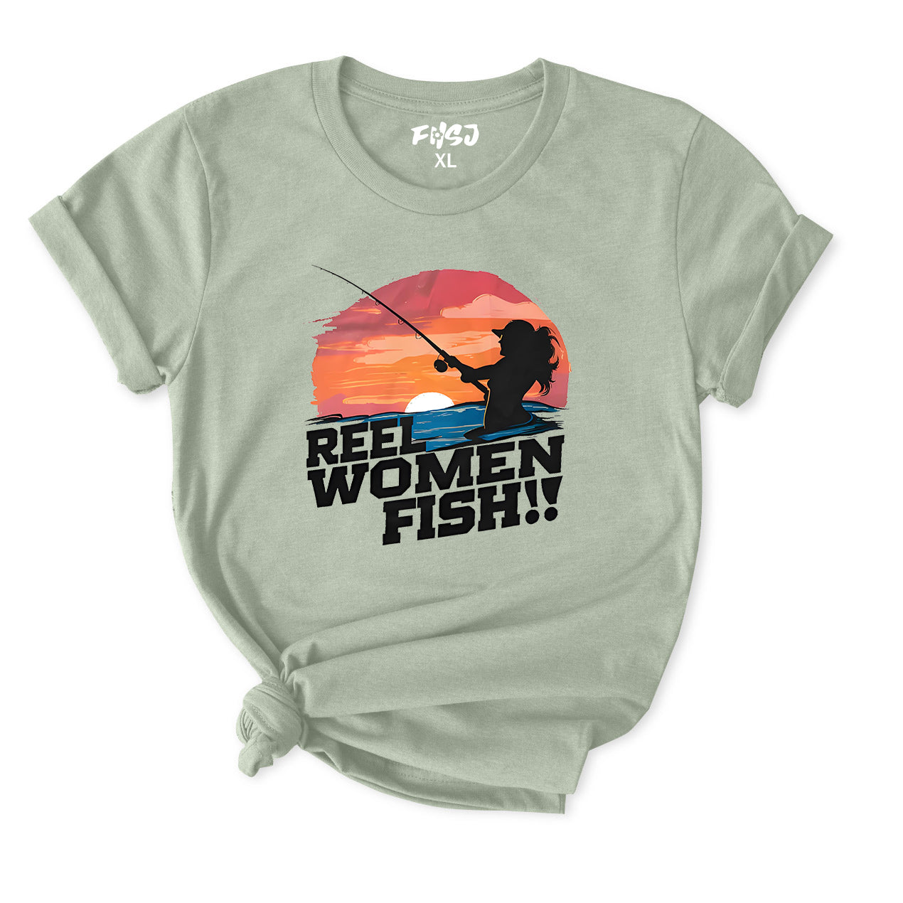 reel woman fish T-Shirt for Women