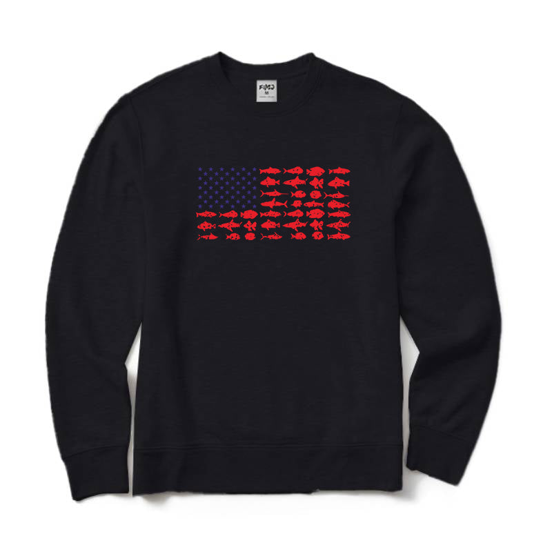 Fishing Flag Crewneck Sweatshirt
