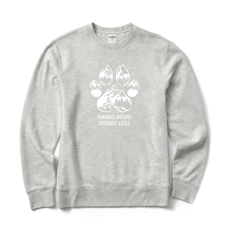 Hiking More Worry Less Crewneck Sweatshirt