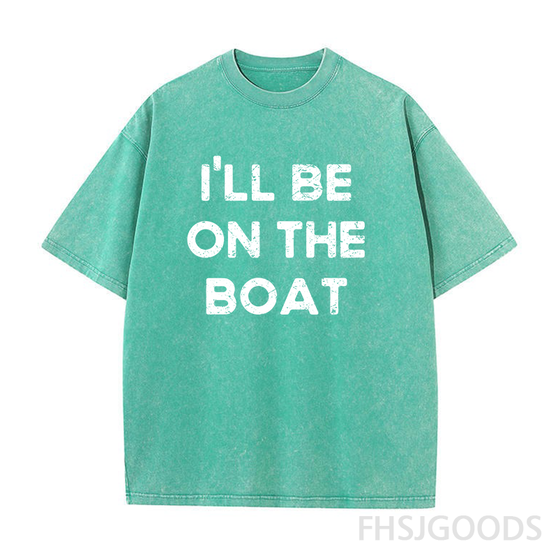 I'll Be on The Boat Unisex Distressed T-Shirt