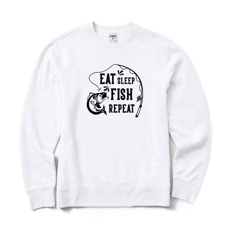 Eat Sleep Fish Repeat Crewneck Sweatshirt
