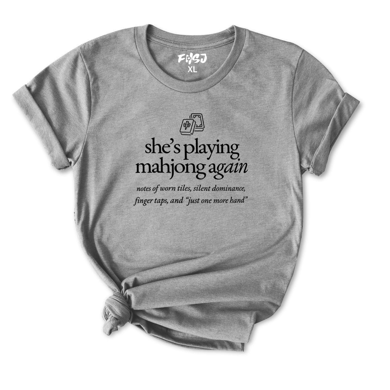 She's Playing Mahjong Again T-Shirt for Women
