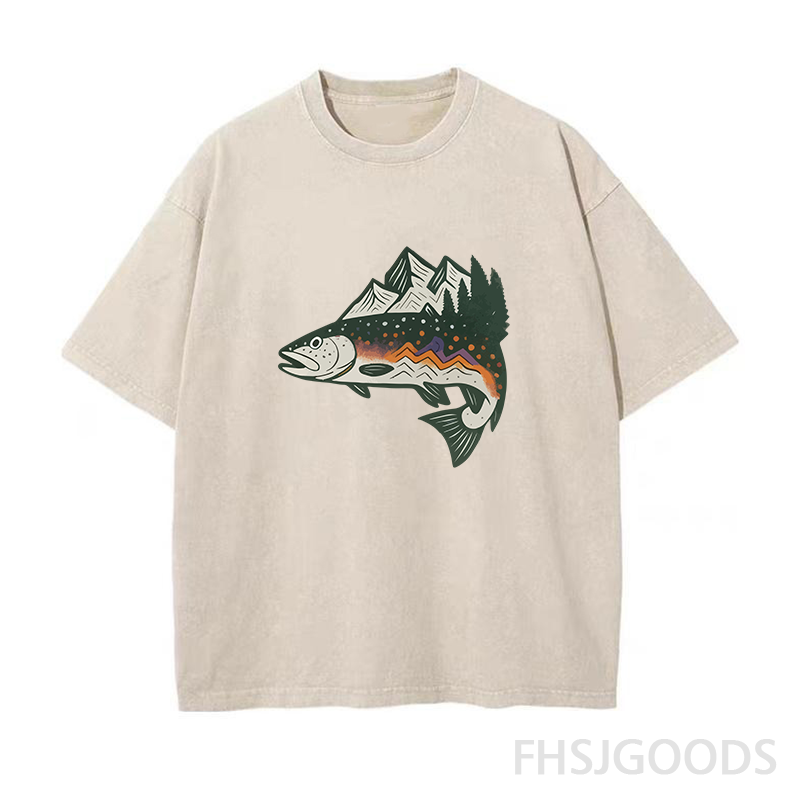Trout Mountain Unisex Distressed T-Shirt