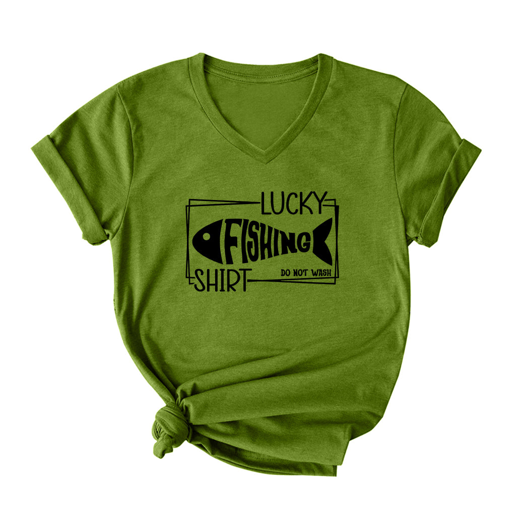 Lucky Shirt Do Not Wash V Neck T-Shirt for Women