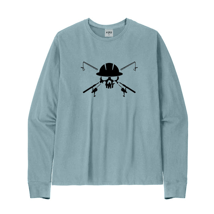 Fishing Skull and Poles Long Sleeve T-shirt