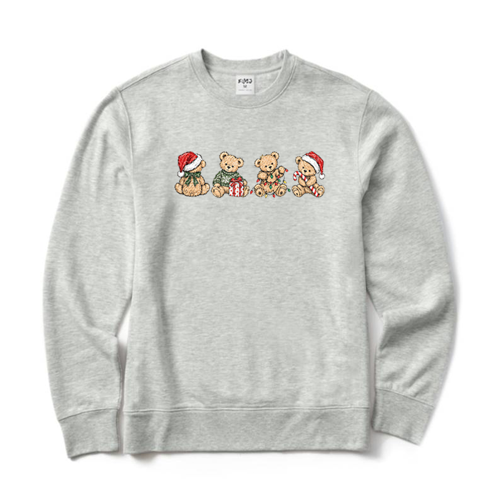 Christmas Bears Graphic Crewneck Sweatshirt
