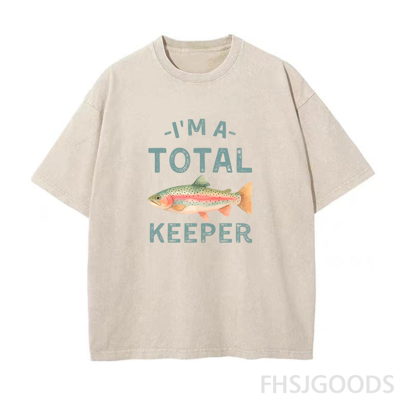 Total Keeper Fish Unisex Distressed T-Shirt