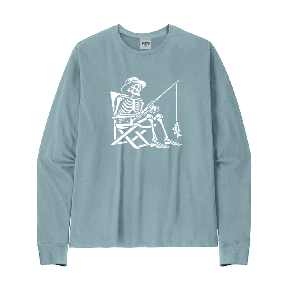 Skeleton Fishing Long Sleeve T-Shirt