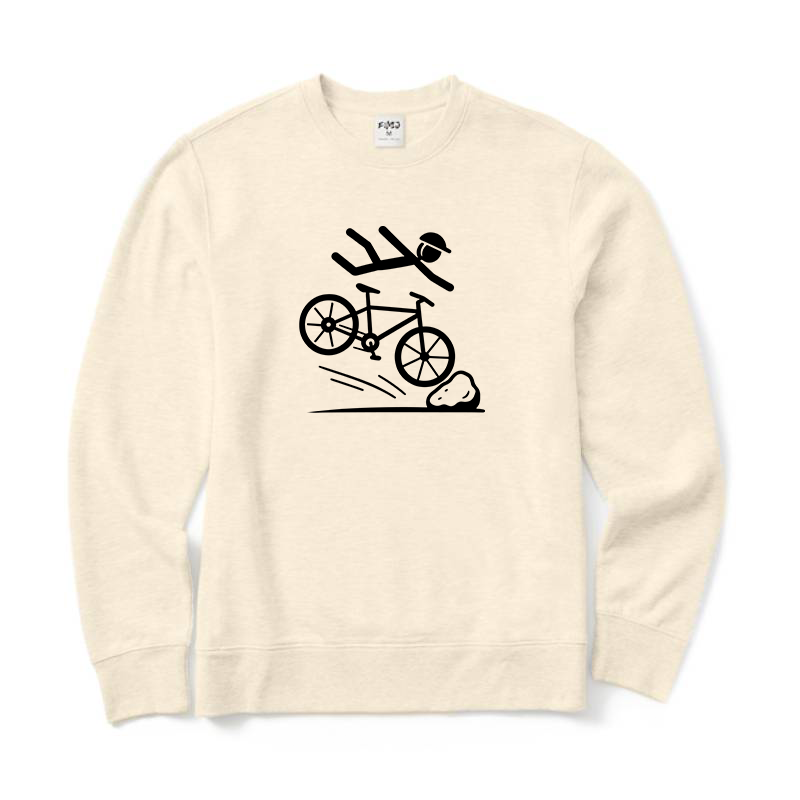 Mountain Bike Crash Cycling Crewneck Sweatshirt