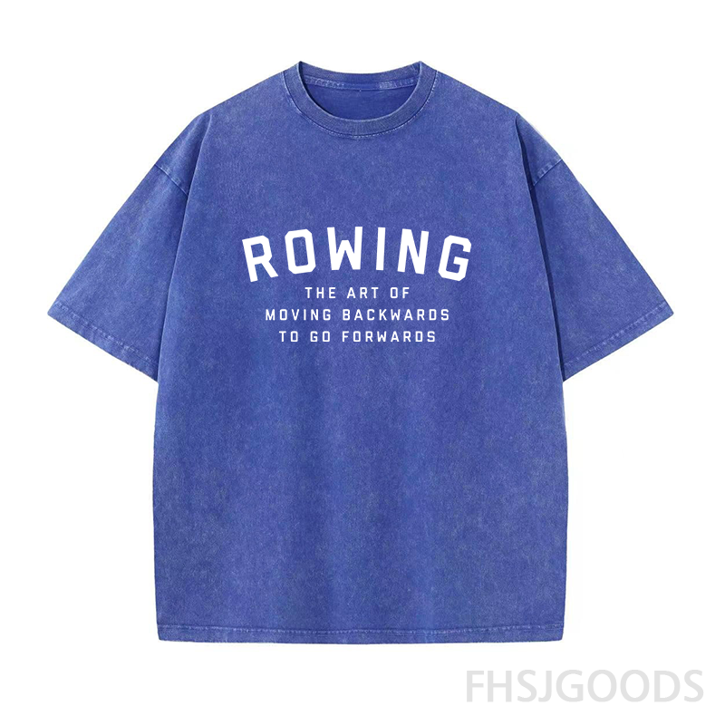 Funny Rowing Unisex Distressed T-Shirt