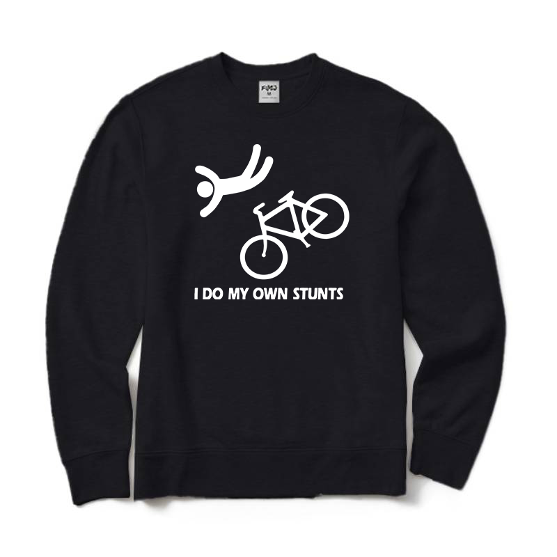 Funny Bike Stunt Crewneck Sweatshirt