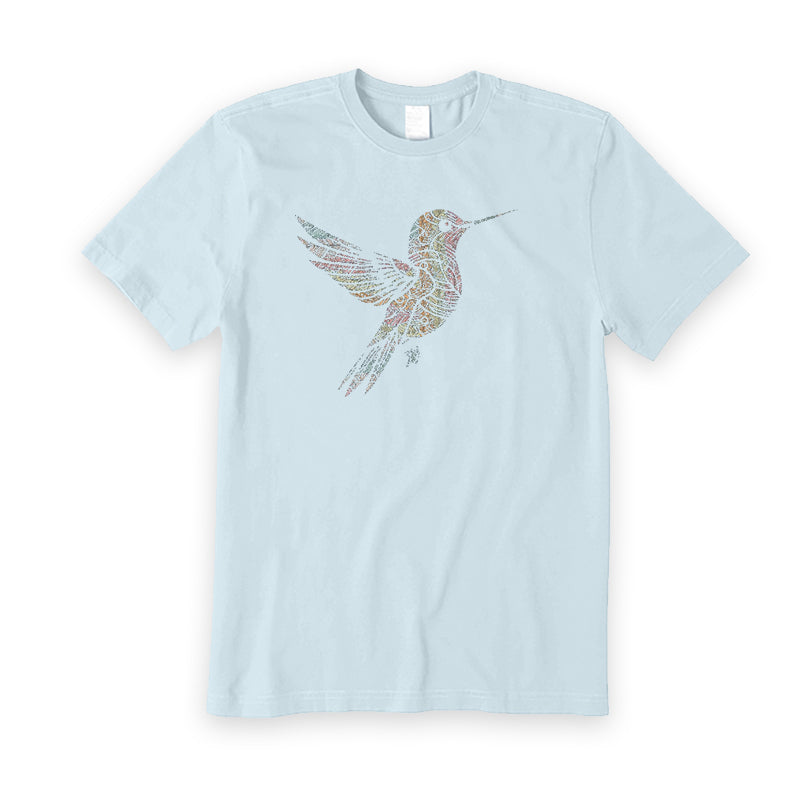 Boho Floral Hummingbird T-Shirt