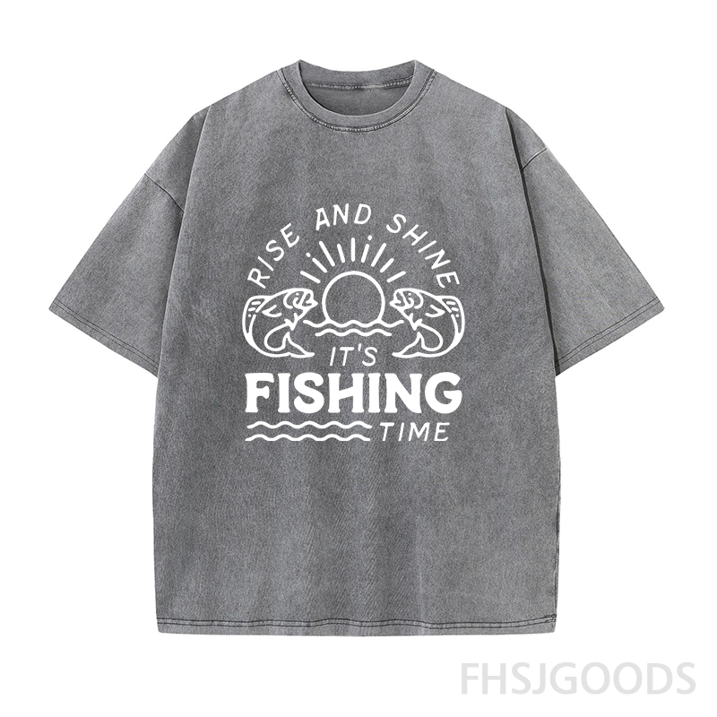 It's Fishing Time Unisex Distressed T-Shirt