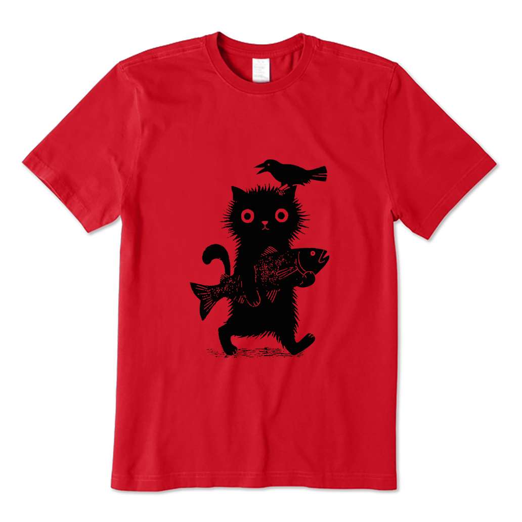 Funny Cat Fishing T-shirt