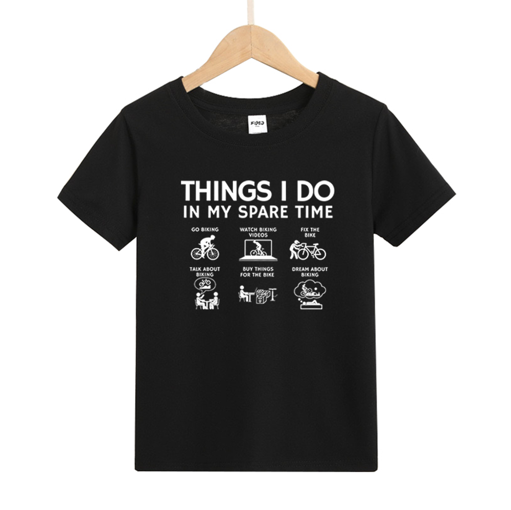 Things I Do in My Spare Time Cycling Bike Lover Kids T-Shirt