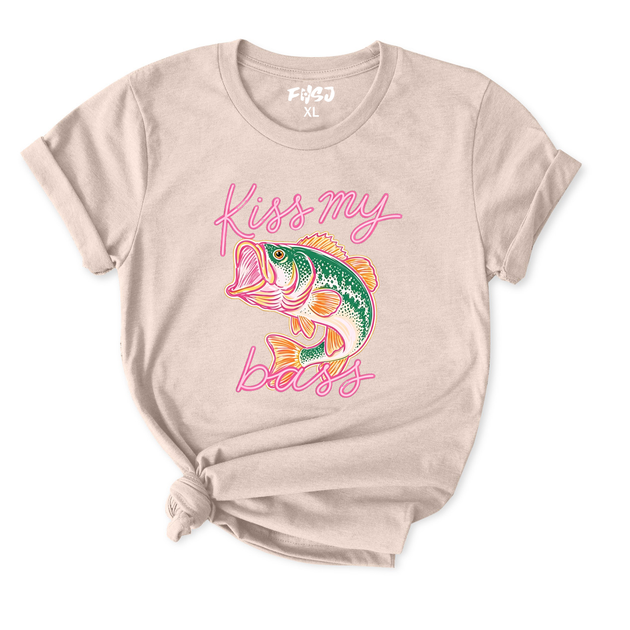 Kiss My Bass Fishing T-Shirt for Women