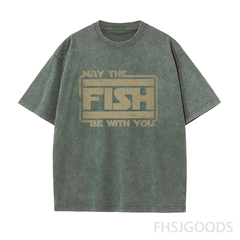 May The Fish Be with You Unisex Distressed T-Shirt