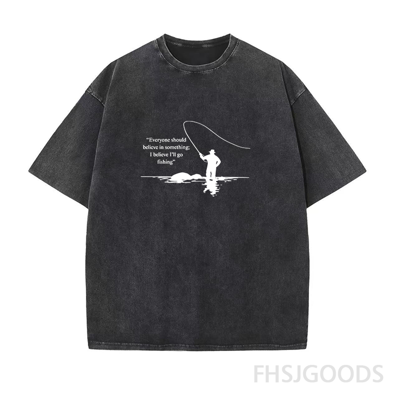 Fishing Unisex Distressed T-Shirt