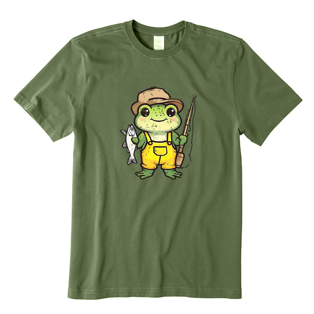 A Cute Fisherman Frog T-Shirt