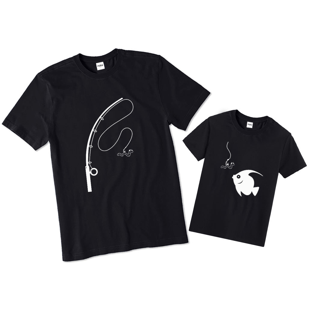 Fishing Father and Child Matching T-shirts