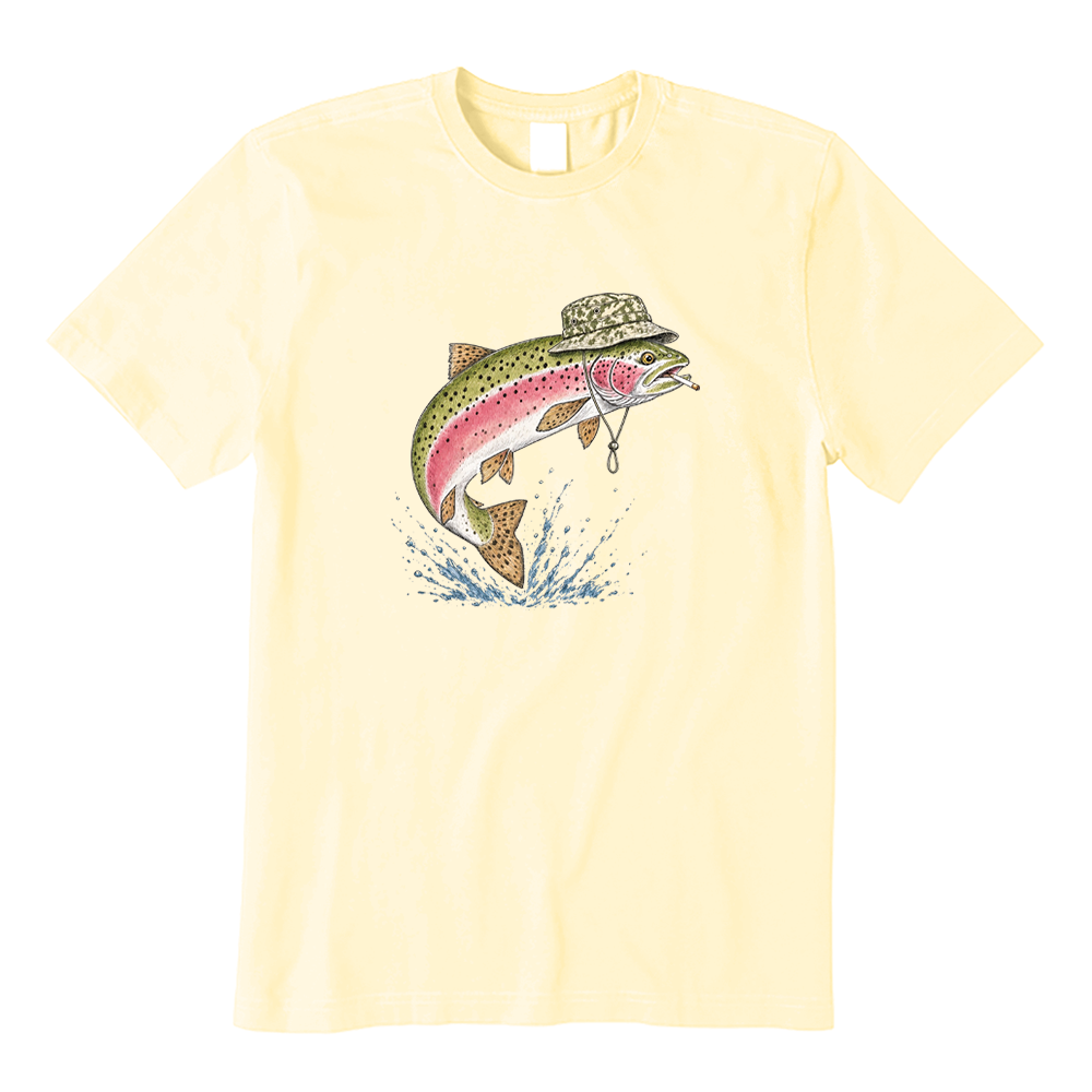 Rainbow Trout Smoking Cigarette T-Shirt