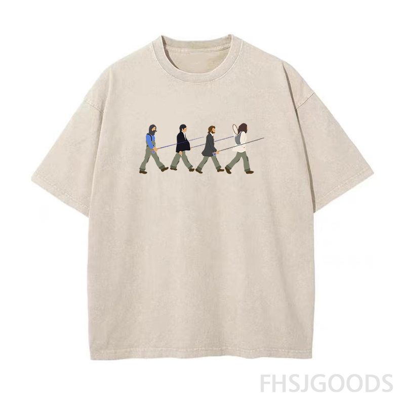 Let's Go Fishing Unisex Distressed T-Shirt