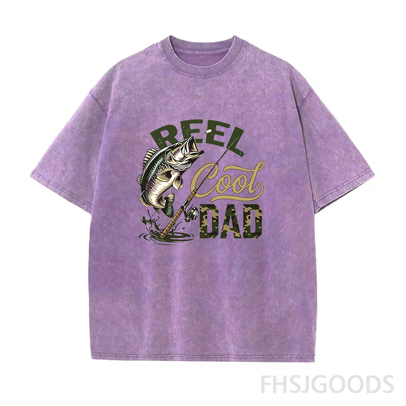Fishing Dad Unisex Distressed T-Shirt