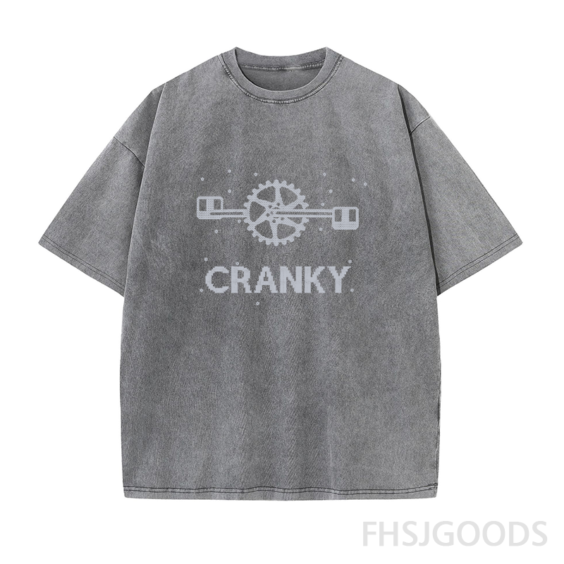 Cranky Bike Unisex Distressed T-Shirt