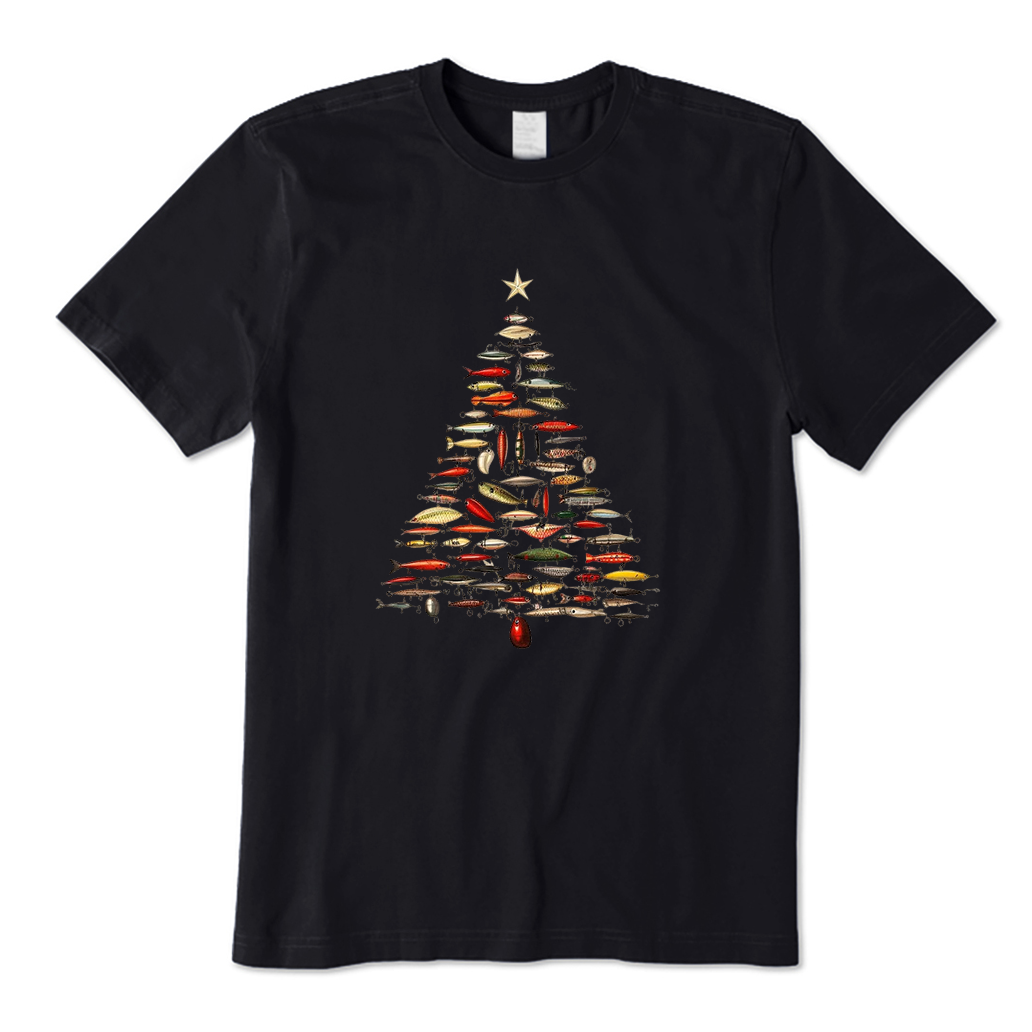 Fishing Lure Christmas Tree T-Shirt