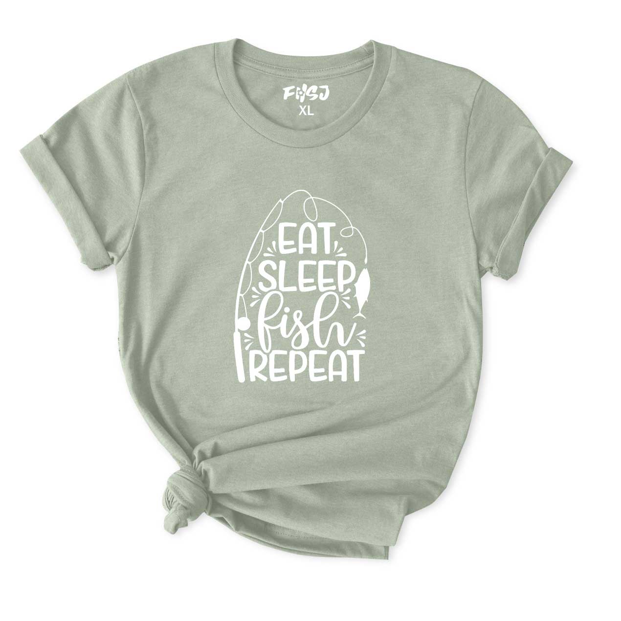 Eat Sleep Fish Repeat T-Shirt for Women