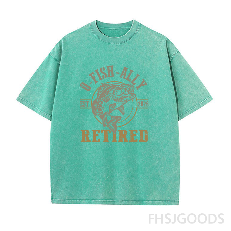 O Fish Ally Retired Est 2026 Fishing Unisex Distressed T-Shirt