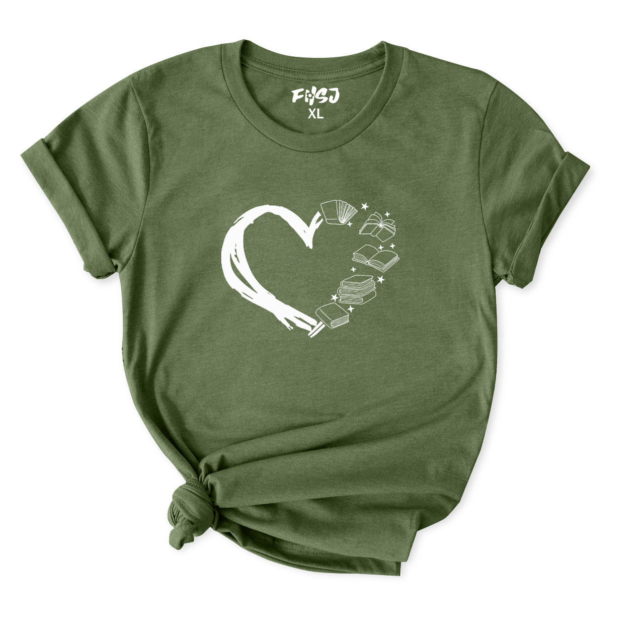 Heart of Books T-Shirt for Women