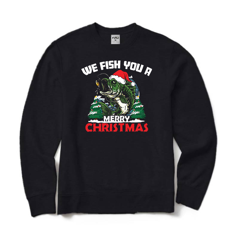 We Fish You A Merry Christmas Crewneck Sweatshirt