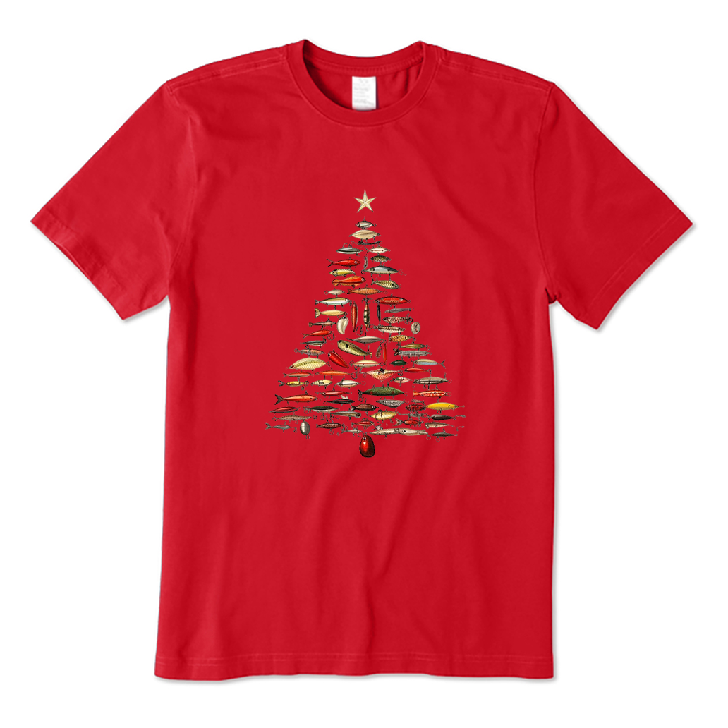 Fishing Lure Christmas Tree T-Shirt
