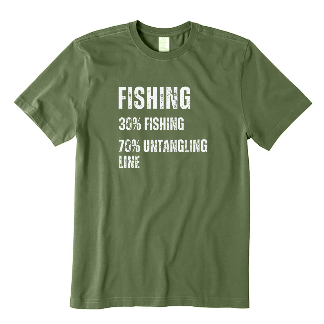 30% Fishing 70% Untangling Line T-Shirt