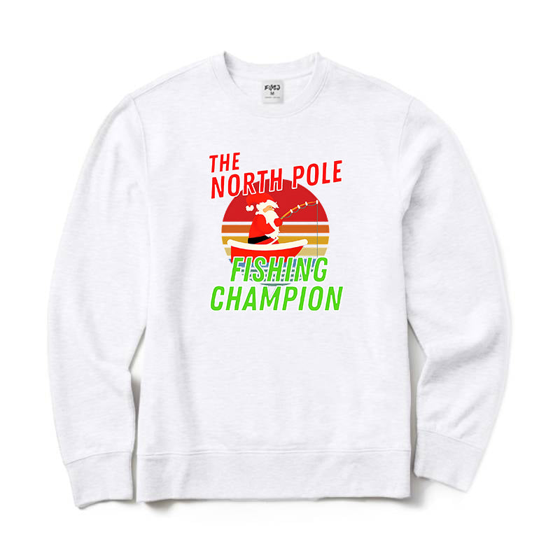 Santa Fishing Crewneck Sweatshirt