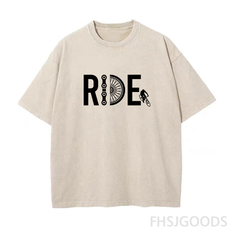 Bicycle Ride Unisex Distressed T-Shirt