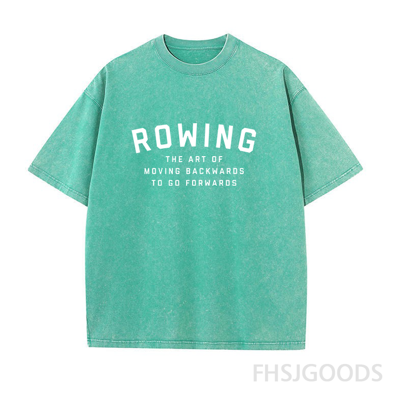 Funny Rowing Unisex Distressed T-Shirt