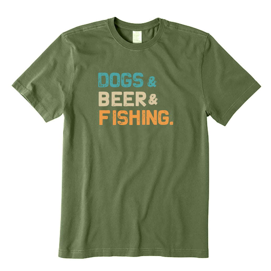Dogs & Beer & Fishing T-Shirt