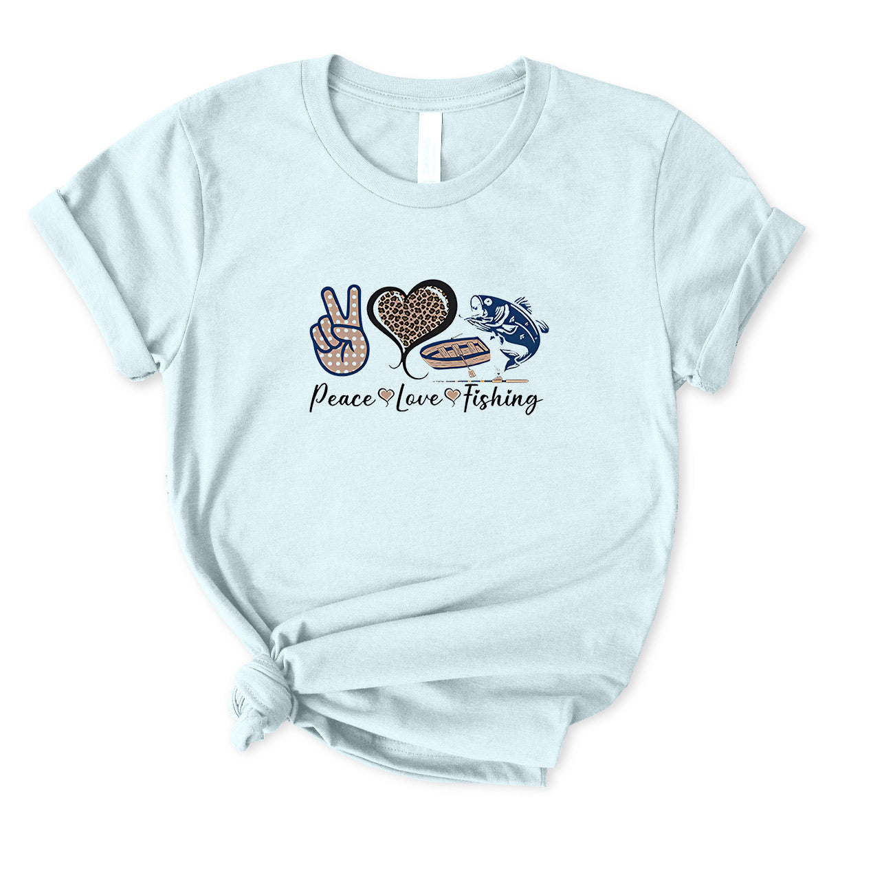Peace Love Fishing T-Shirt for Women