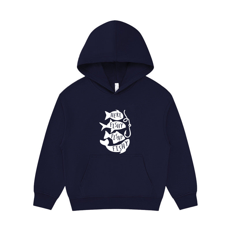 Here Fishy Fishy Fishy Kid's Hoodie
