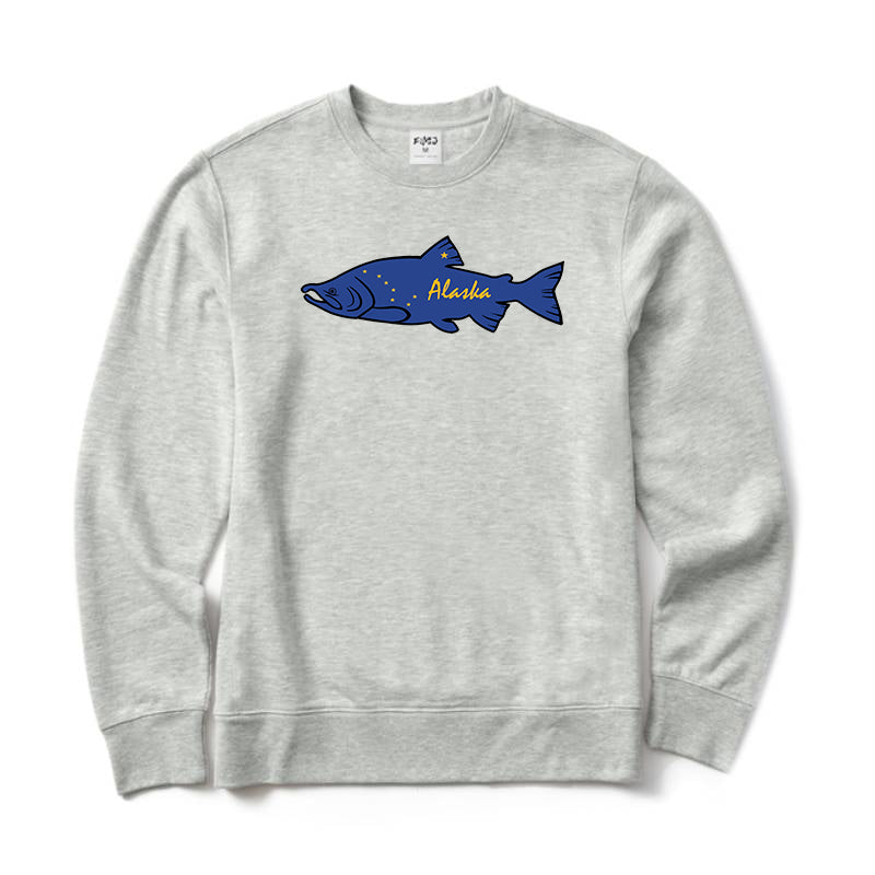 Alaska Salmon Crewneck Sweatshirt
