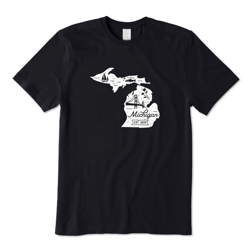 Michigan State Fishing T-Shirt