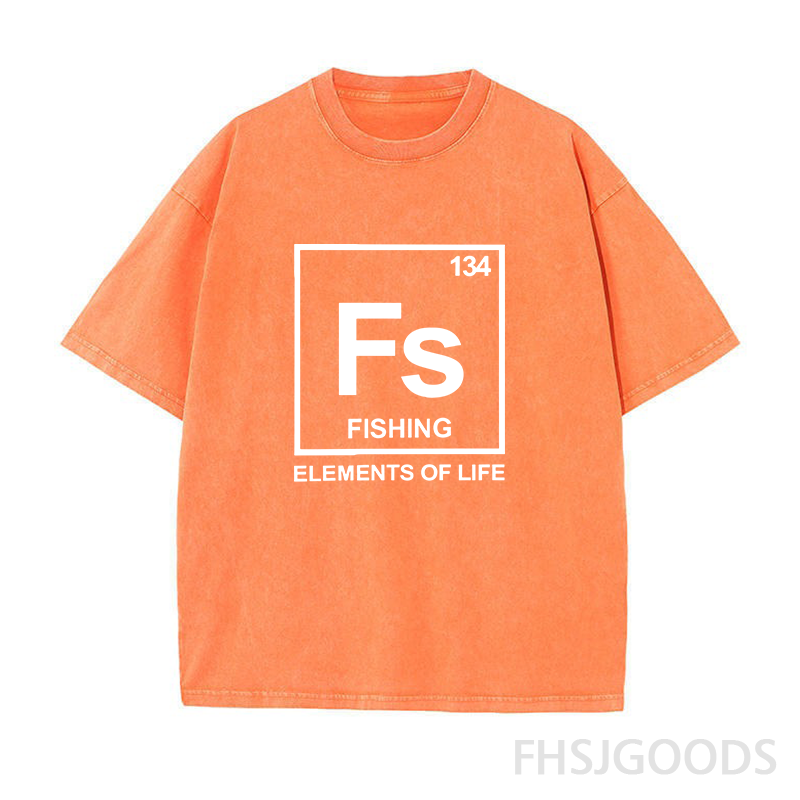 134 Fishing Periodic Table of Elements Unisex Distressed T-Shirt