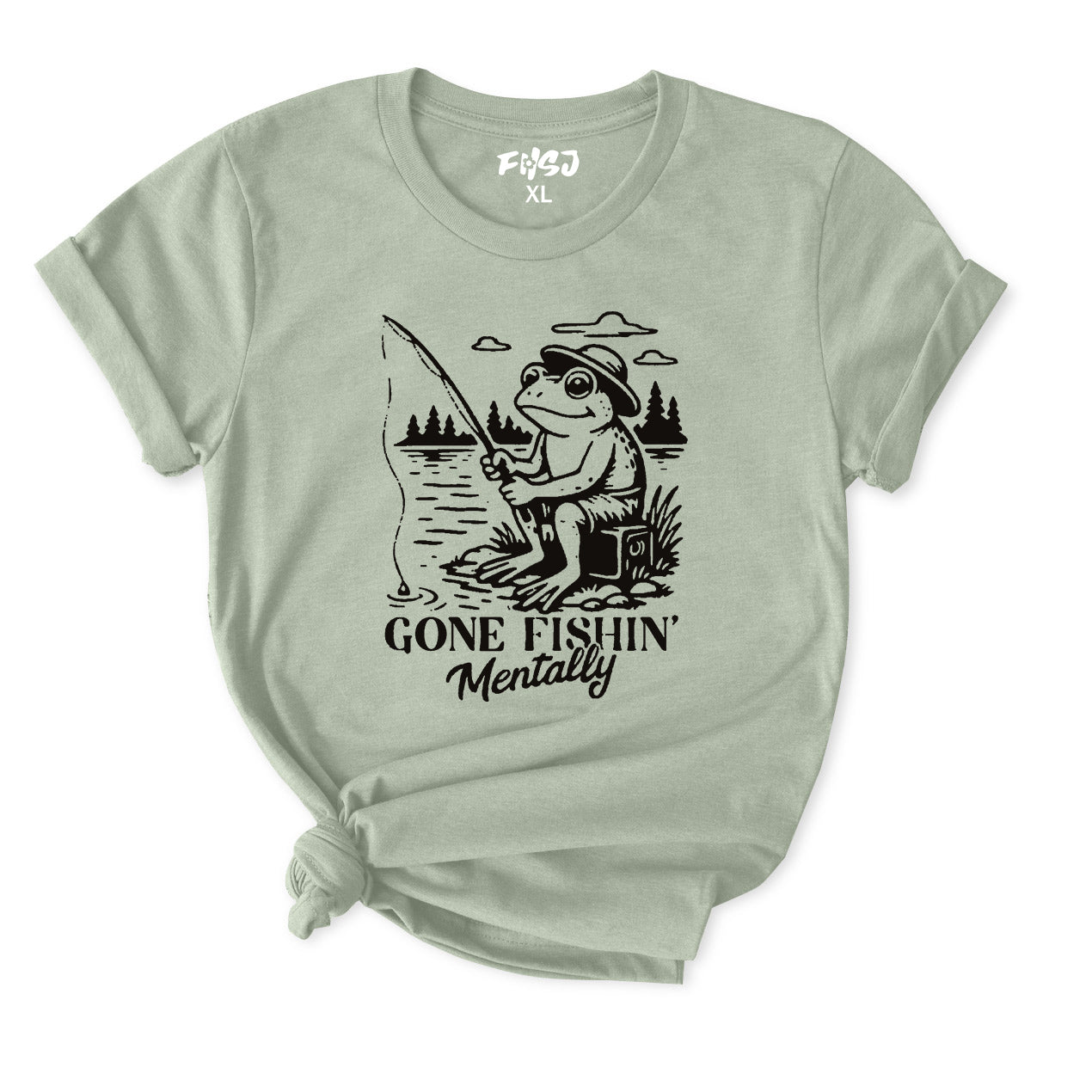 Gone Fishin’ Mentally Frog T-Shirt for Women