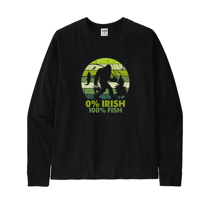 0% Irish 100% Fish Long Sleeve T-Shirt