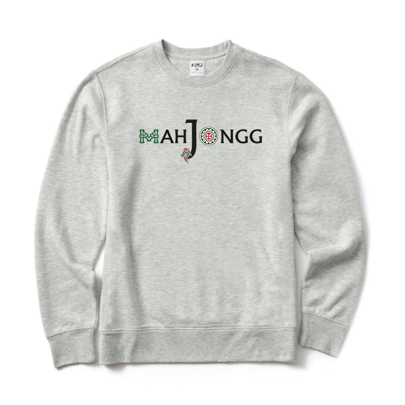 Mahjongg Themed Letter Crewneck Sweatshirt