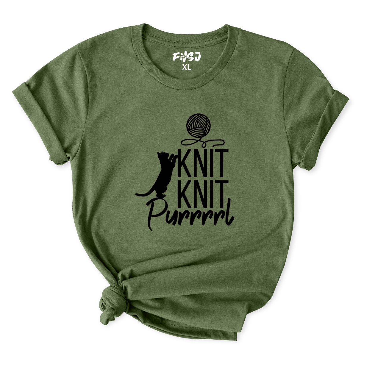 Cat Knit Purrrrrl T-Shirt for Women