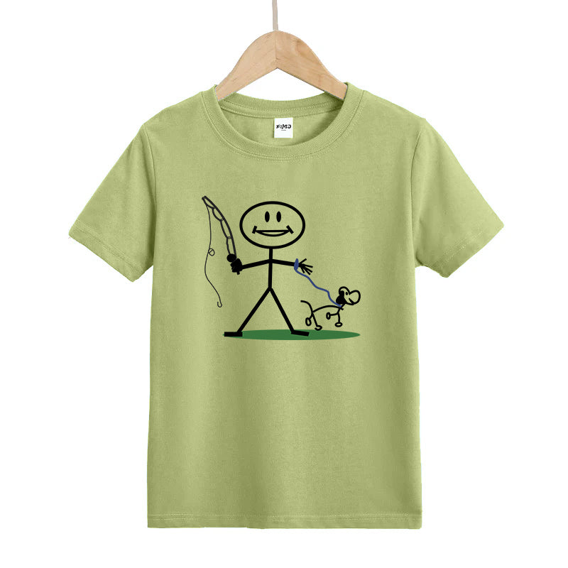 GO FISHING WITH MY DOG Kids T-Shirt